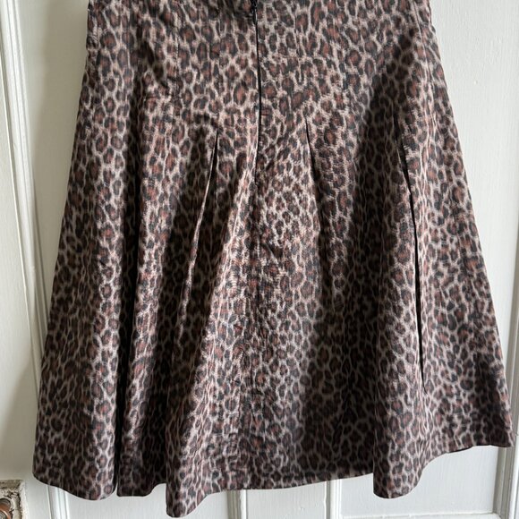 Vintage Charles Gray London Pleated Skirt - Animal Print - UK Designer - Picture 2 of 4